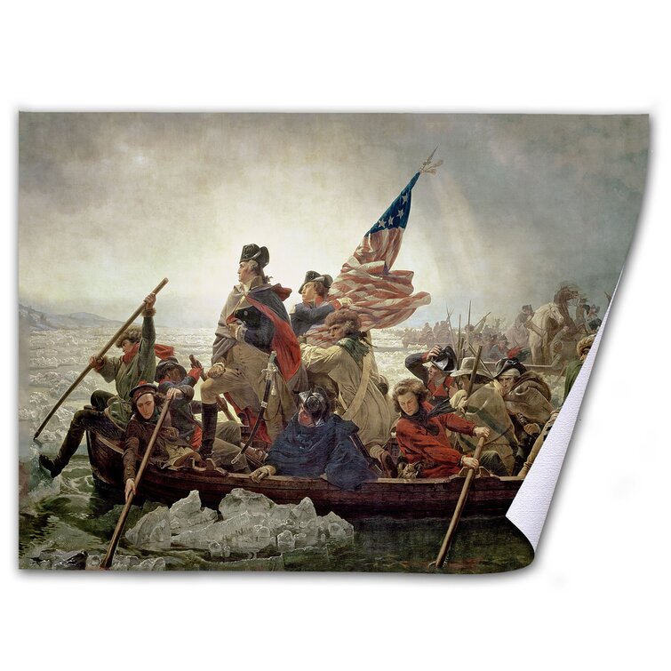 Trademark Art Washington Crossing Delaware River in 1776 Print